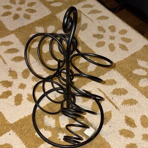 Black Metal Wine Rack